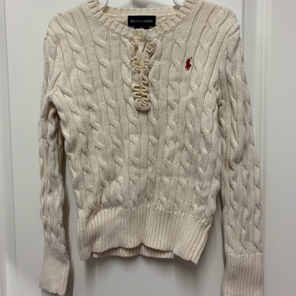 Ralph Lauren 6x girls cream sweater